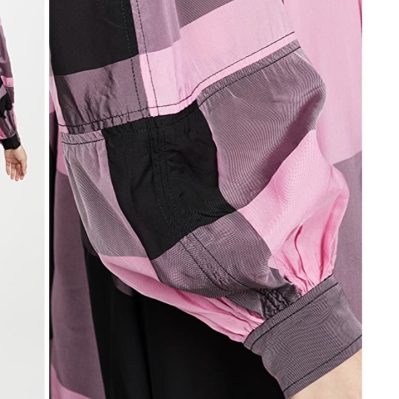 Ganni Pink and Black Check Dress | Size XS - Picture 3 of 6